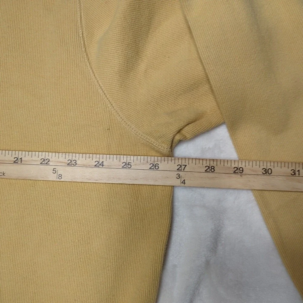 Eddie Bauer Sweater Mens XLT Yellow Knit Long Sleeve 1/4 Zip Adult XLTall Cotton